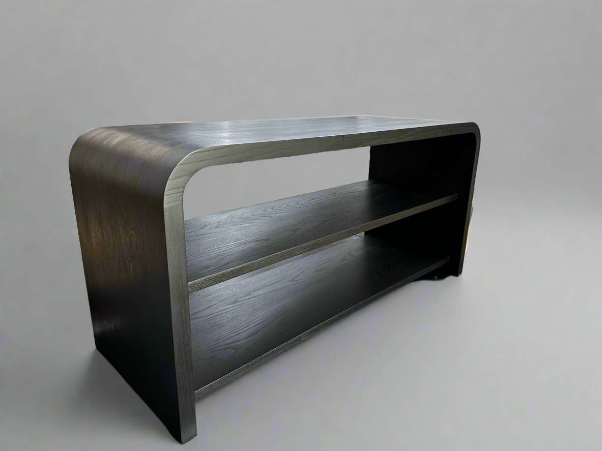 Holding Hands Bench - Black Oak