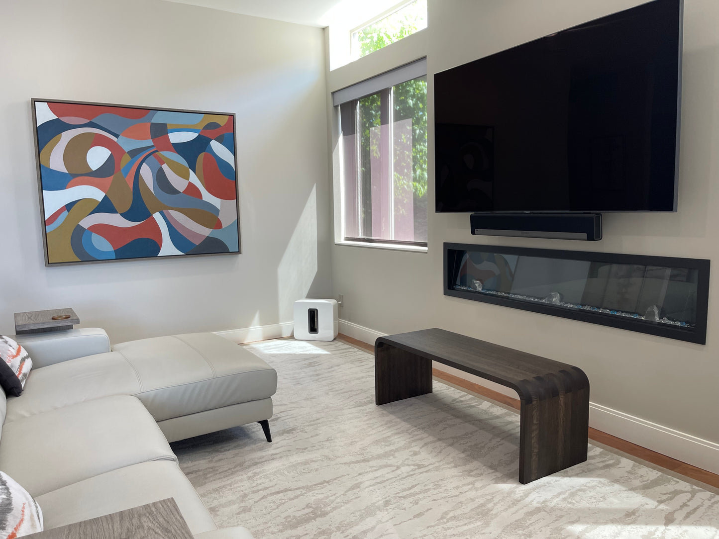 Holding Hands Bench - White Oak